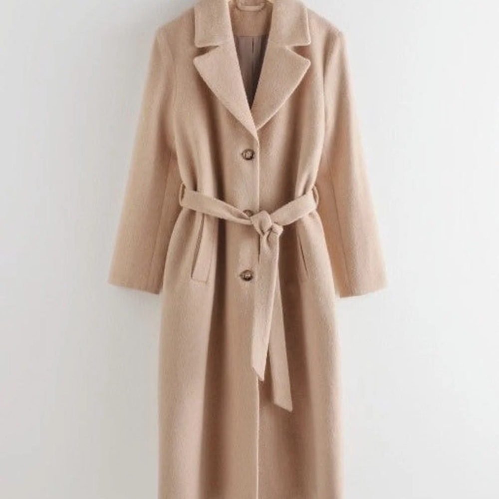 & Other Stories Oversized Alpaca Blend Camel Coat